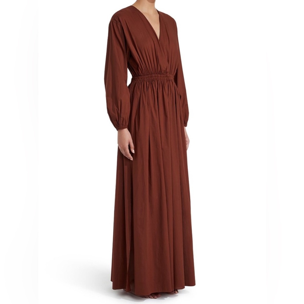 Matteau Open Back Plunge Dress in Rust size 1/XS
